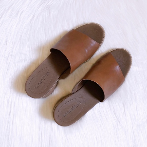 Timberland Laguna Shore Rust Brown Leather Mule Sandals - Picture 2 of 7
